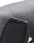Goatskin Quilted Medium CHNL 19 Flap Navy Blue