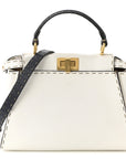 Cuoio Romano Selleria Tri-color Mini Peekaboo Iconic Satchel White Indaco Saddler