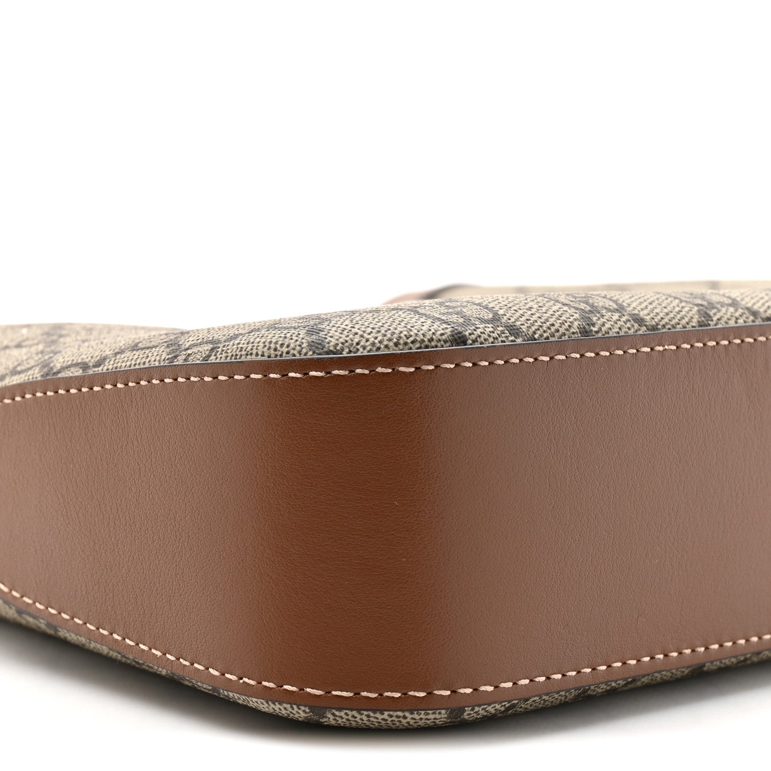 GG Supreme Monogram Medium Padlock Shoulder Bag Beige Ebony Brown Sugar