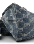 Denim BB Monogram Neo Cagole City Handbag Blue