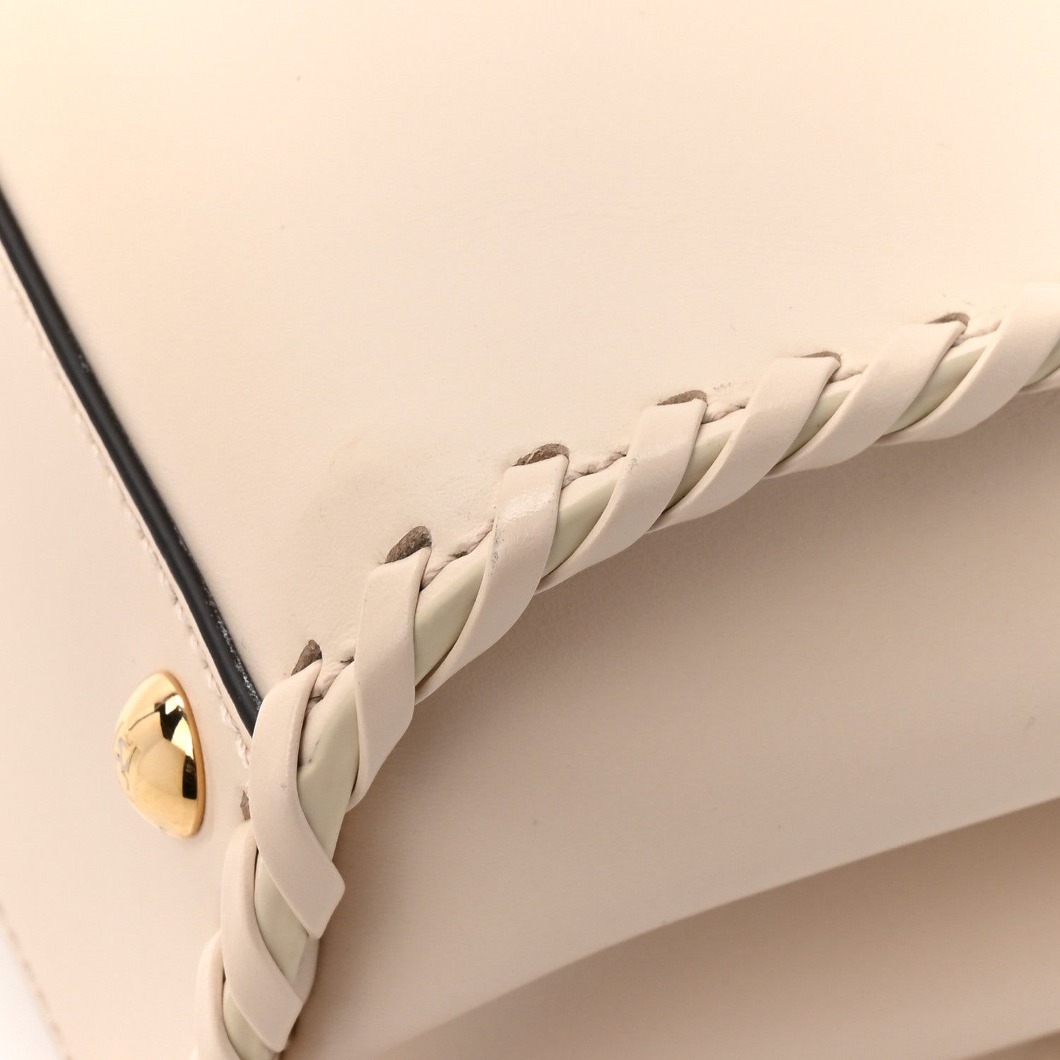 Nappa Interlace Mini Peekaboo Iconic Satchel Camelia