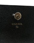 Caviar Quilted Business Affinity Clutch With Chain Black