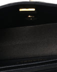 Lambskin Quilted Mini Rectangular Flap Black