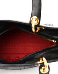 Lambskin Cannage Medium Lady D1OR Black