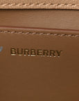 Grained Calfskin House Check Small Madison Shoulder Bag Chestnut Beige