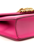 Smooth Calfskin Small Devotion Envelope Top Handle Bag Pink