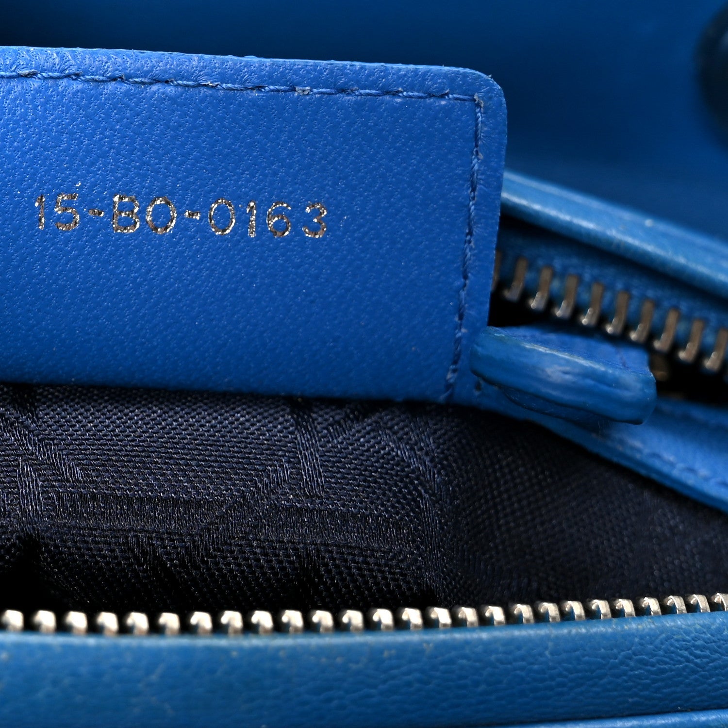Lambskin Cannage Medium Lady D1OR Blue