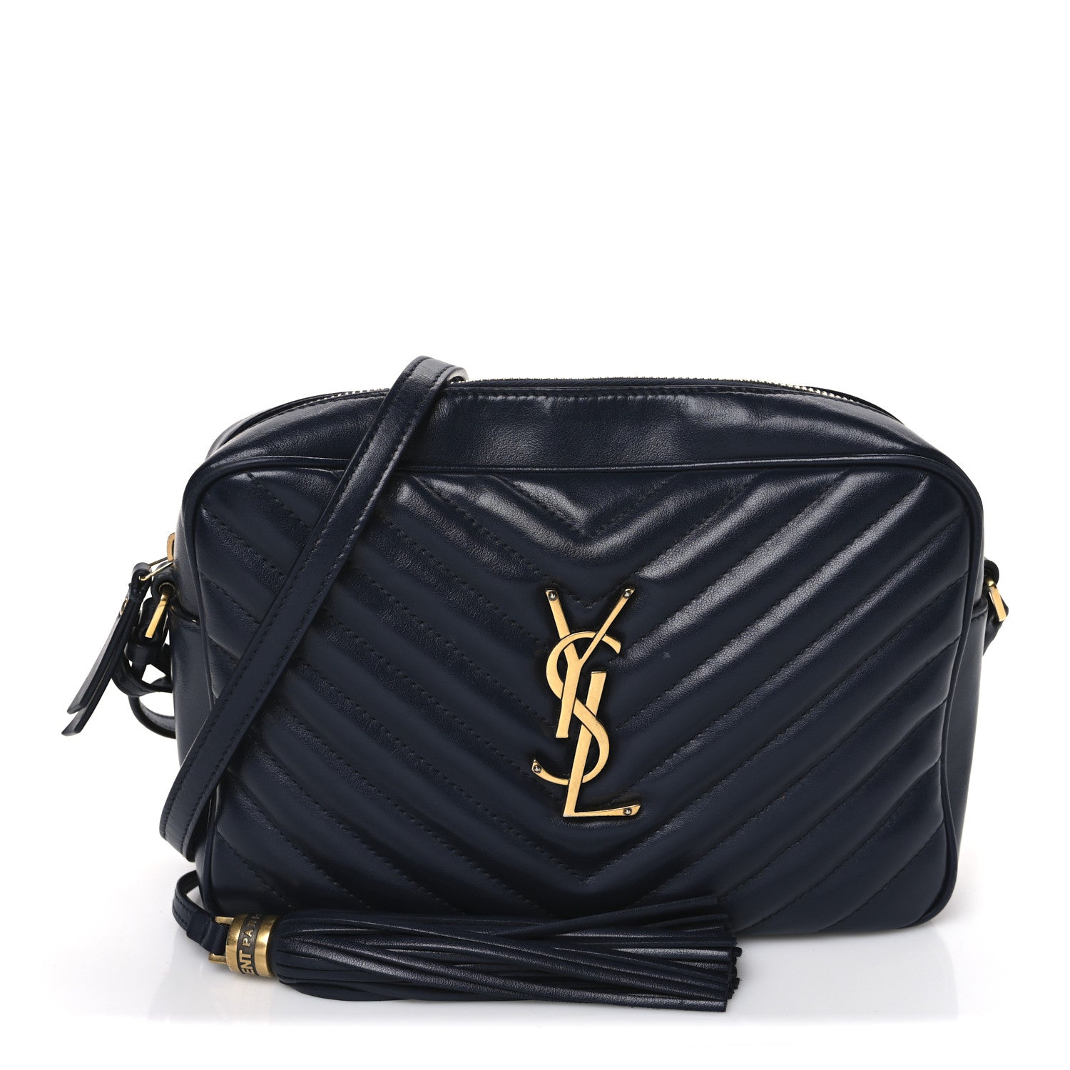 Calfskin Matelasse Monogram Lou Camera Bag Deep Marine