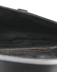 Grained Calfskin Saddle Bag Black
