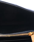 Suede Calfskin Y Quilted Monogram Small Loulou Chain Satchel Deep Marine