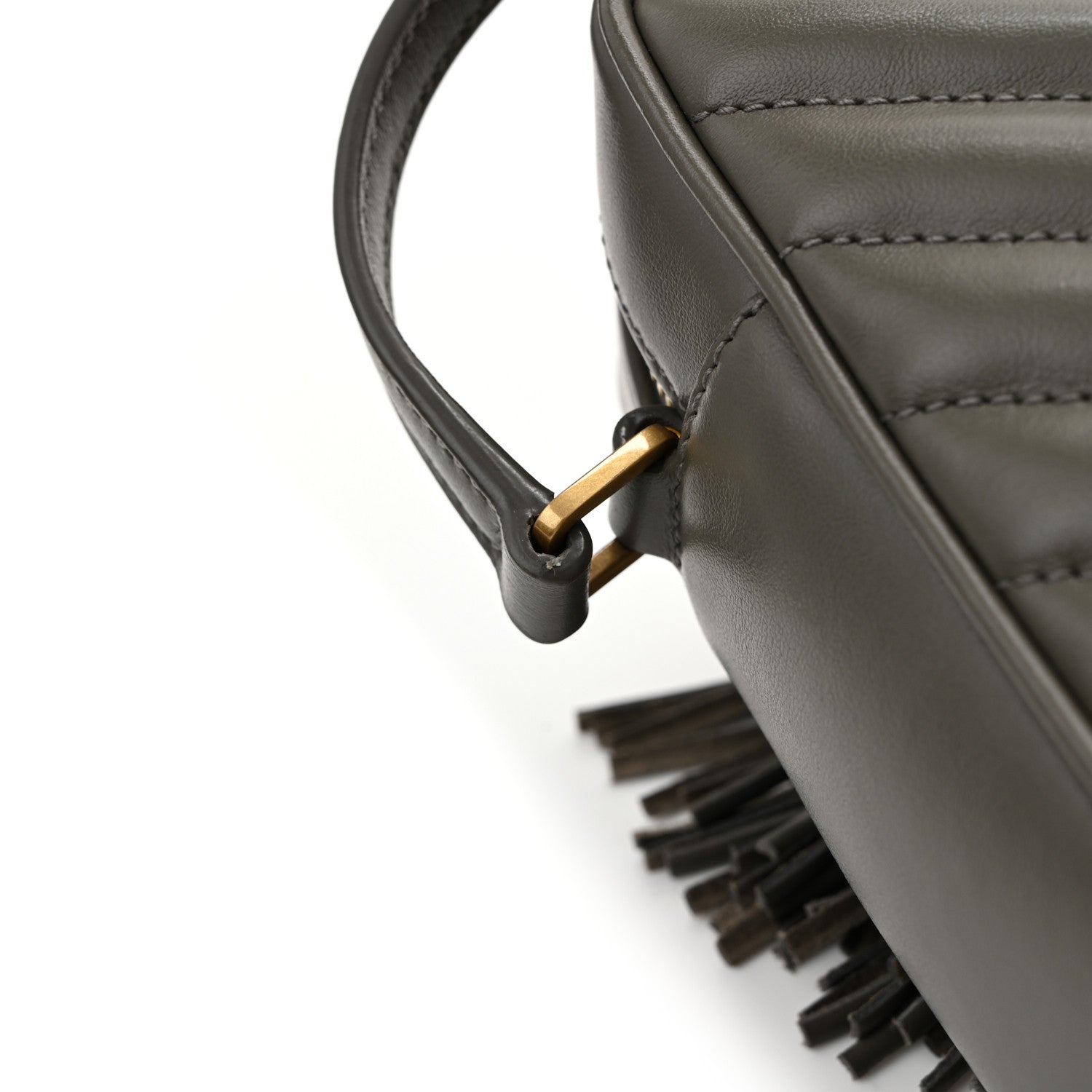 Calfskin Matelasse Monogram Lou Camera Bag Dusty Grey
