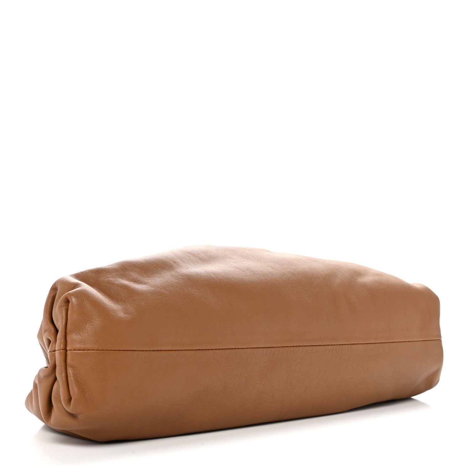 Smooth Butter Calf The Pouch Oversized Clutch Cammello