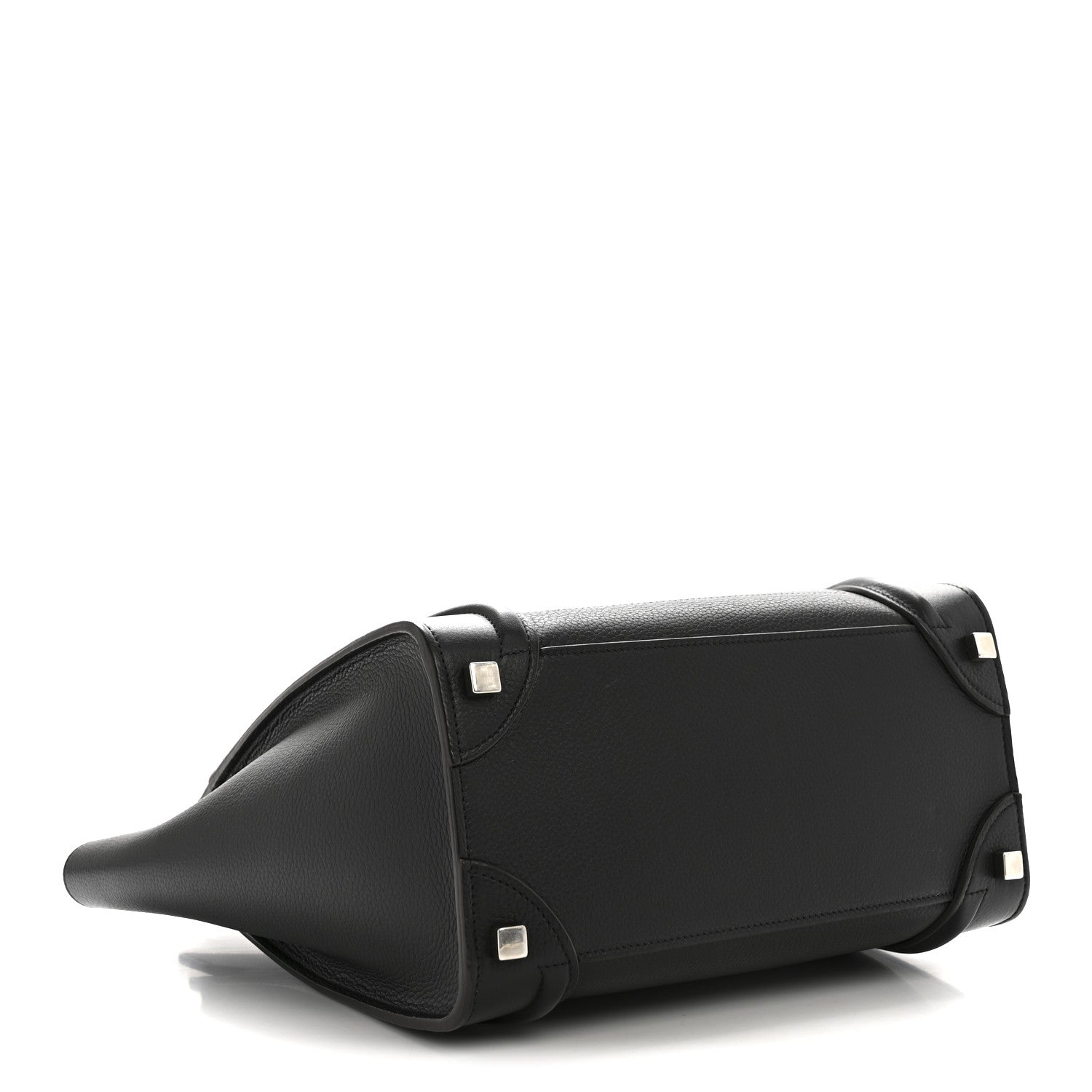 Drummed Calfskin Micro Luggage Black