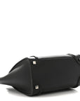 Drummed Calfskin Micro Luggage Black
