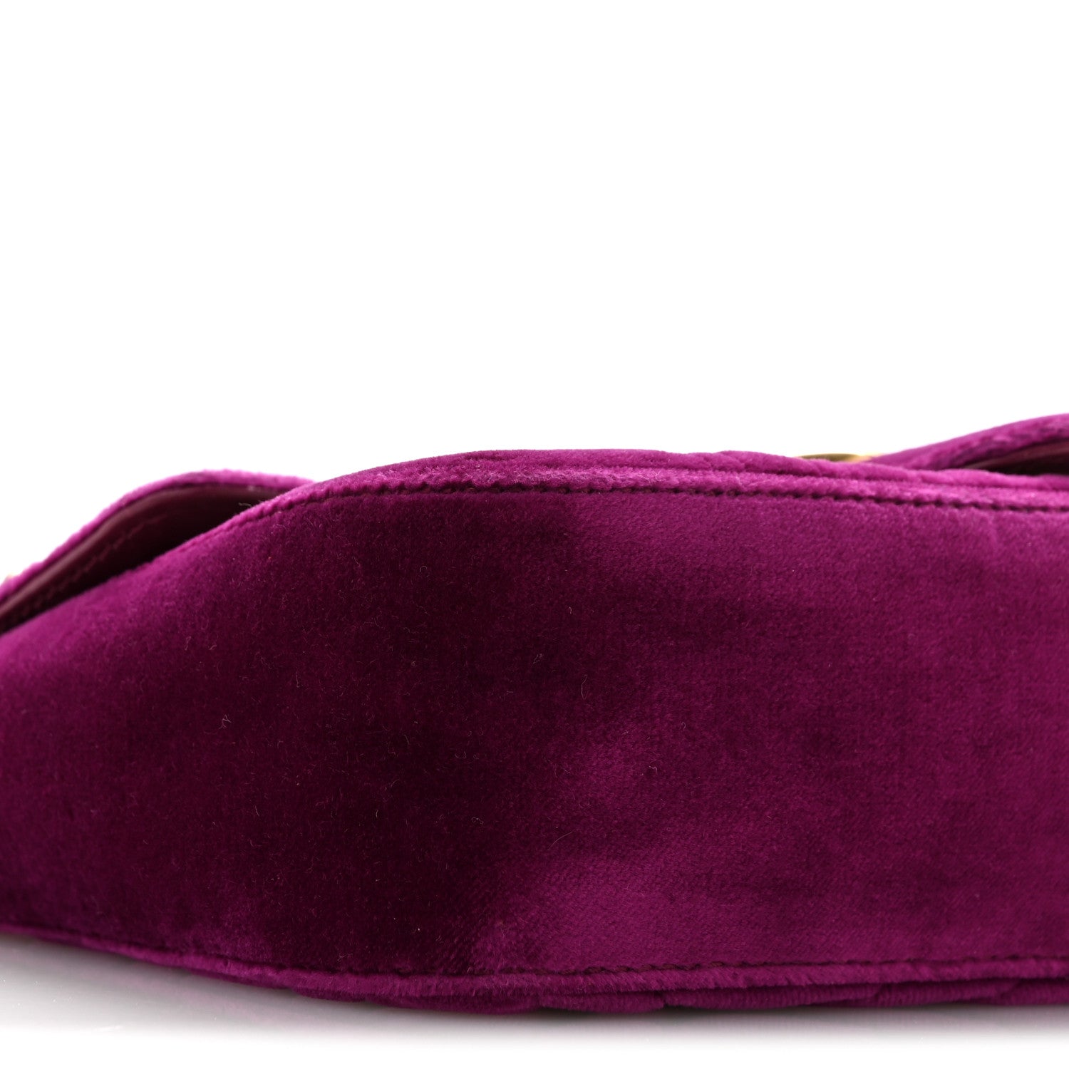 Velvet Matelasse Embroidered Mini GG Marmont Shoulder Bag Bordeaux