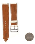 Matte Alligator Single Tour Watch Strap White