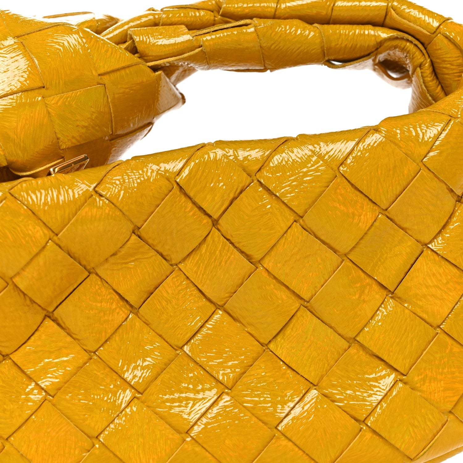 Textured Deerskin Intrecciato Candy Jodie Yellow