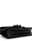 Velvet Skipper Crystal GG Monogram Small Dionysus Shoulder Bag Black Black Diamond