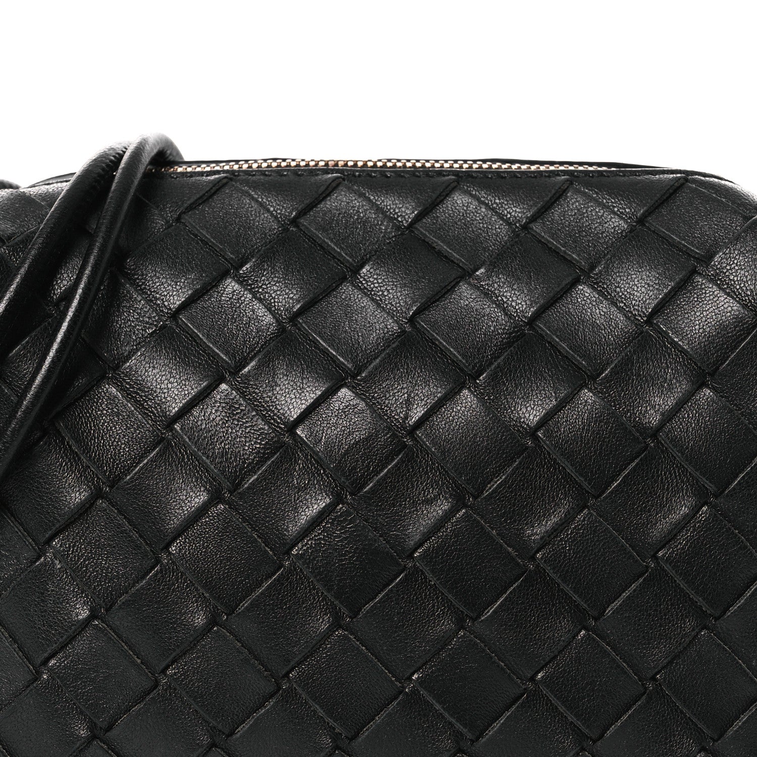 Nappa Intrecciato Mini Loop Camera Bag Black