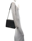 Lambskin Quilted Large Boy Flap Black