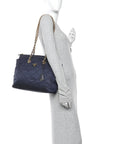 Nylon Tessuto Impuntu Quilted Tote Baltico