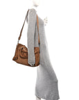 Waxed Suede Calfskin Classic Hardware Medium Le City Camel