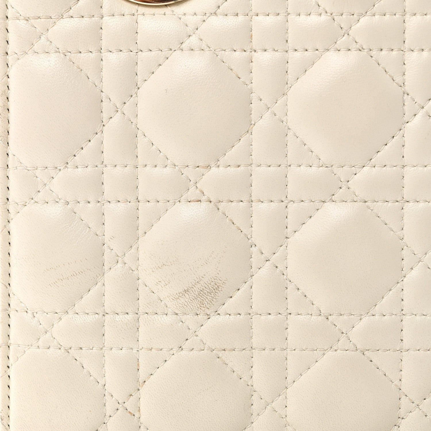 Lambskin Cannage Small My ABCD1OR Lady D1OR White
