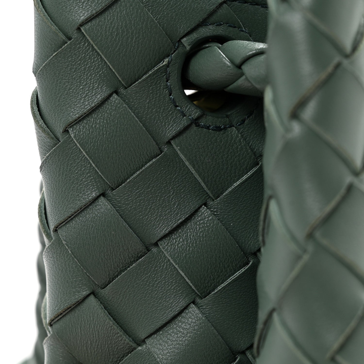 Nappa Intrecciato Medium Andiamo Shoulder Bag Aloe