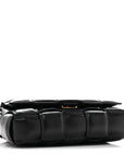 Nappa Maxi Intreccio Small Padded Cassette Crossbody Bag Black