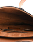 Grained Calfskin Saddle Bag With Strap Camello