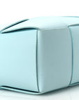 Grained Calfskin Maxi Intrecciato Small Arco Tote Pale Blue