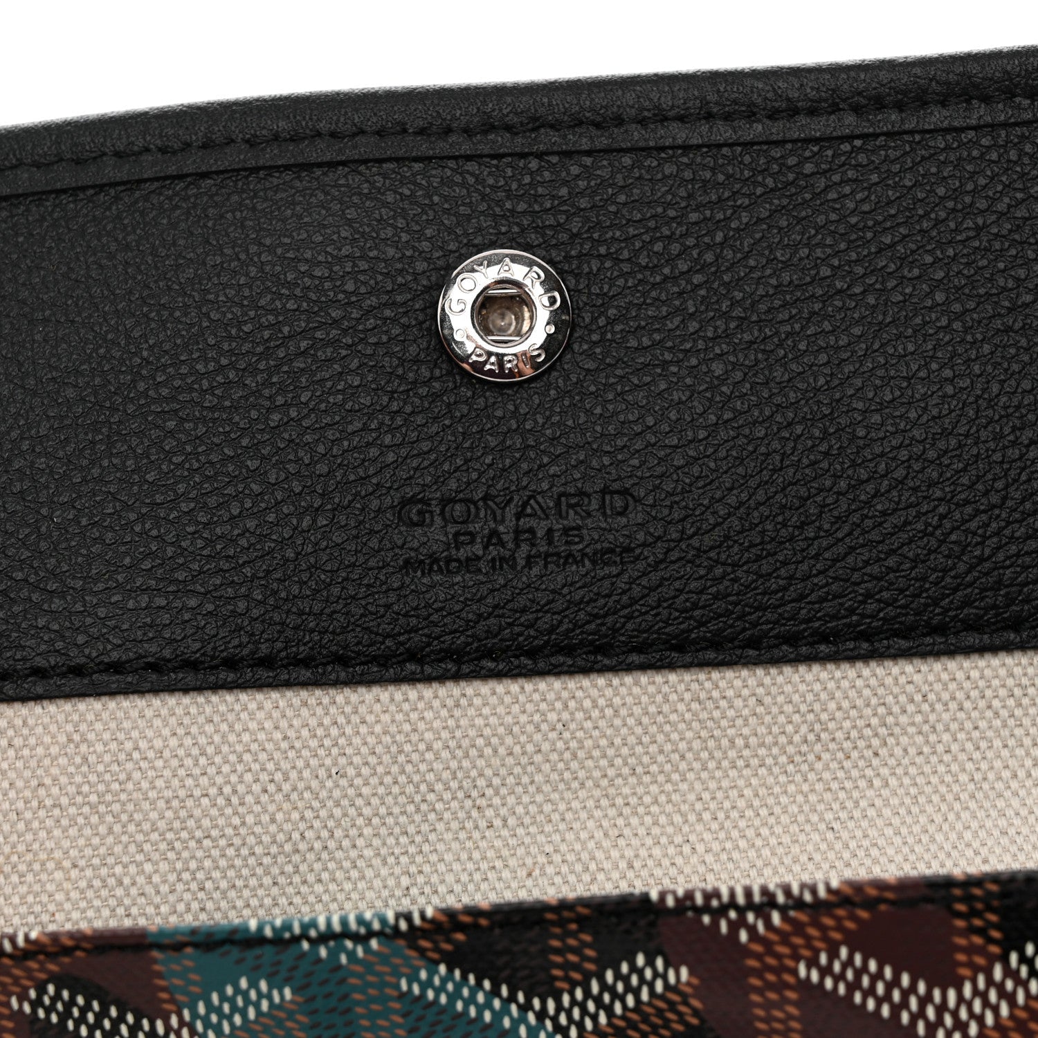 Goyardine Saint Louis Lettres Camouflage PM Black Blue