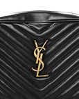 Calfskin Matelasse Monogram Lou Camera Bag Black