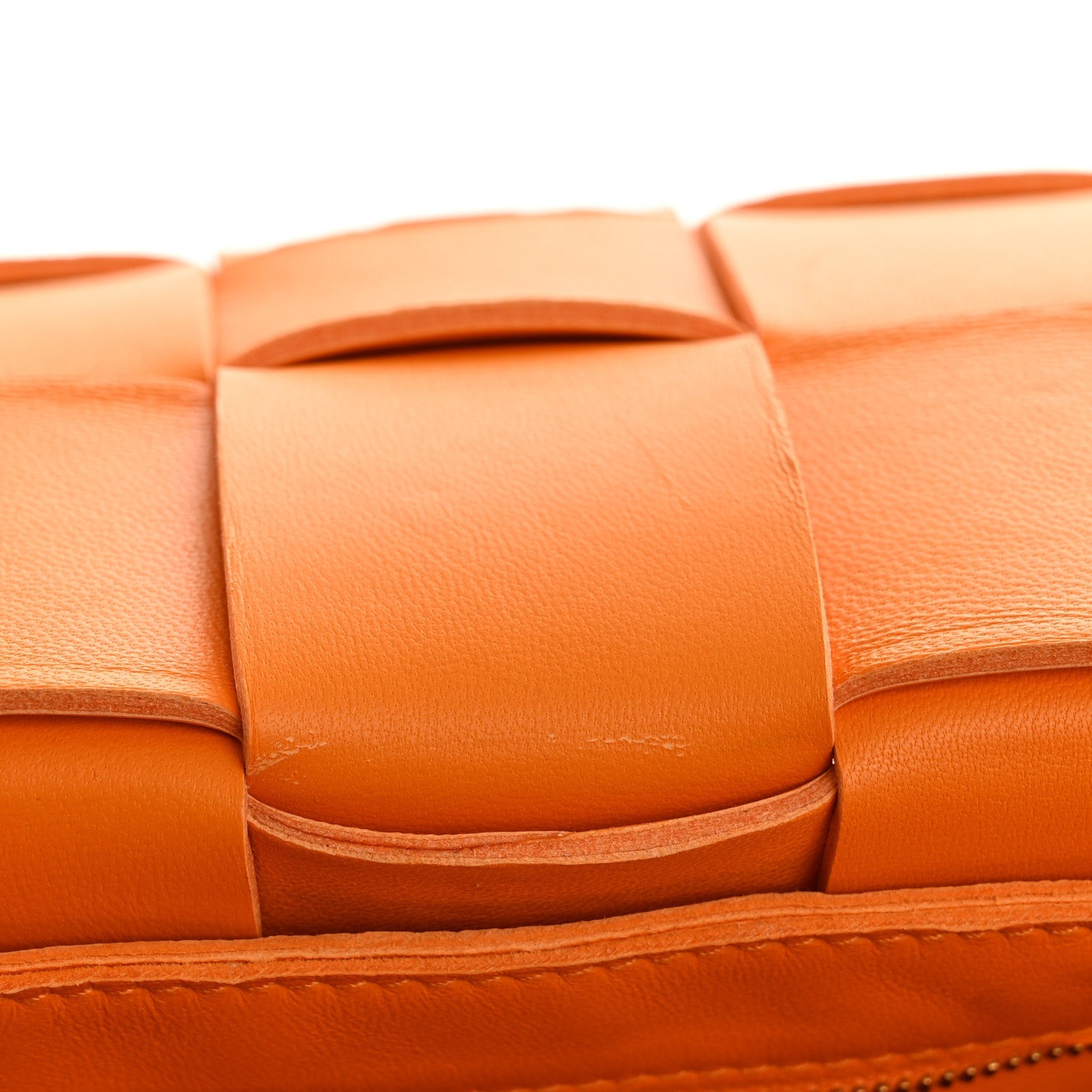 Nappa Maxi Intreccio Cassette Bag Tangerine