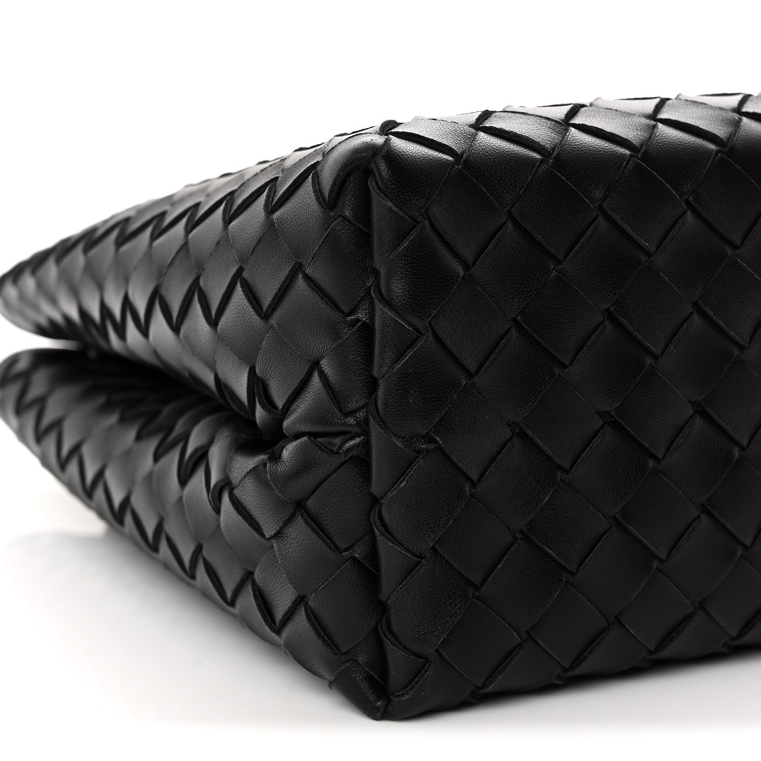 Nappa Intrecciato Medium Andiamo Shoulder Bag Black