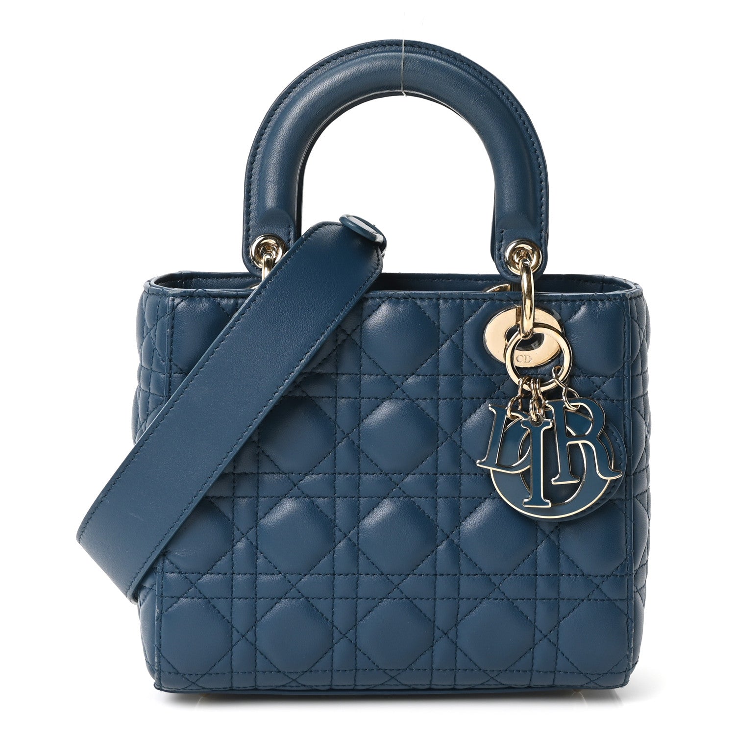 Lambskin Cannage Small My ABCD1OR Lady D1OR Deep Ocean