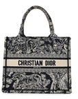 Calfskin D1ORiviera Toile De Jouy Small Book Tote With Strap Blue Multicolor