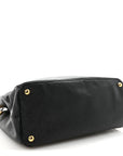 Saffiano Medium Galleria Double Zip Tote Black