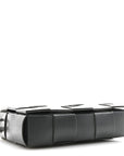 Calfskin Maxi Intreccio Cassette With Strap Bag Dark Green