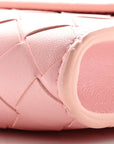 Nappa Intrecciato Long Andiamo Top Handle Clutch Rose