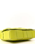 Lambskin Maxi Intrecciato Cassette Crossbody Bag Acid Kiwi