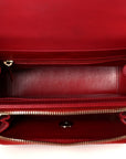 Caviar Quilted Small Business Affinity Flap Red