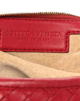 Nappa Intrecciato Small Veneta Hobo Cassis