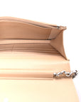 Caviar Quilted Wallet on Chain WOC Beige