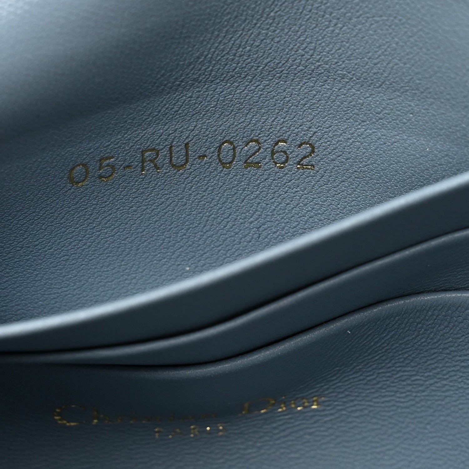 Lambskin Macrocannage Mini D1OR Caro Bag Cloud Blue