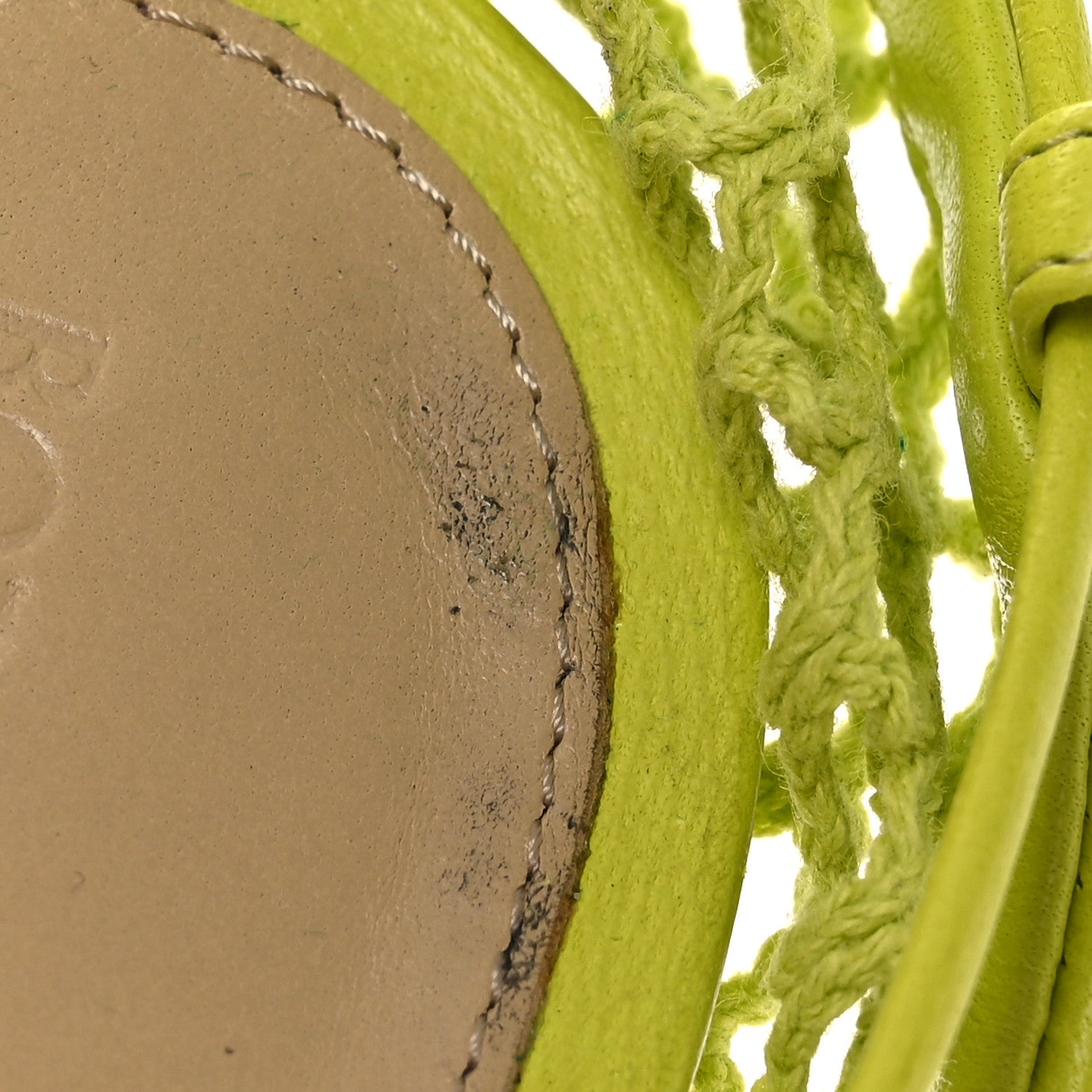 Mesh Nappa Stretch Ankle Tie Sandals 39 Kiwi
