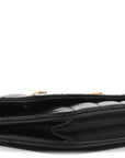 Aged Calfskin Quilted Lucky Charms 2.55 Reissue Wallet On Chain WOC Black