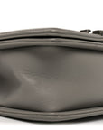 Calfskin Quilted Small Boy Flap Grey