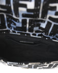 X JOSHUA VIDES Nylon FF Cloudy Mini Belt Baguette Bag White Celeste Black