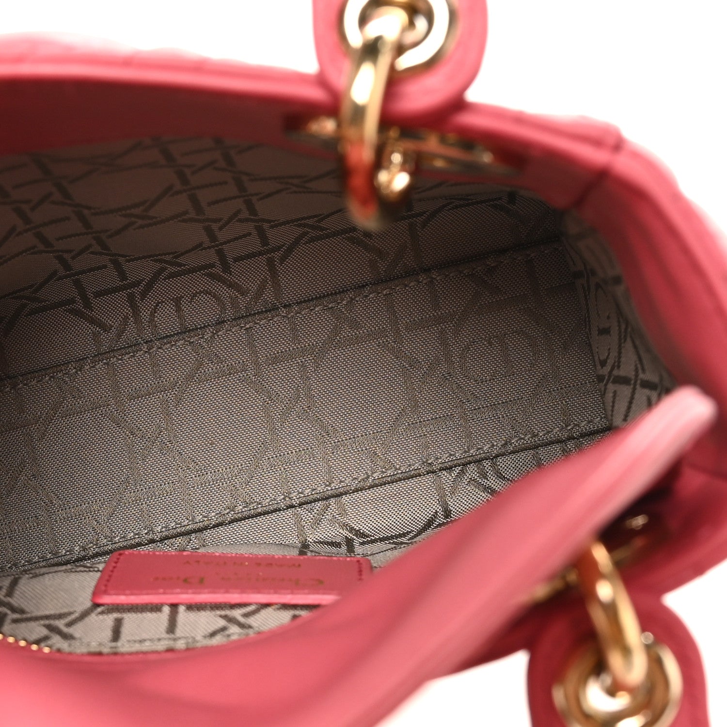 Lambskin Cannage Mini Lady D1OR Pink